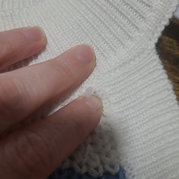 NWT RD Style Size Large Blue And White Striped Tank Sweater Stitch Fix - Picture 8 of 10